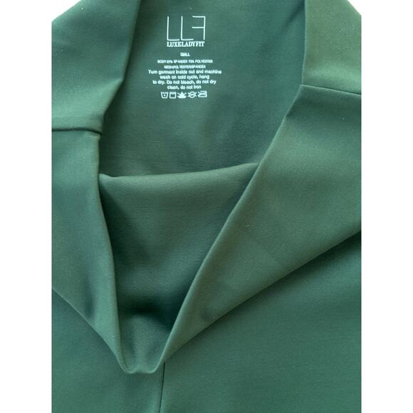 LuxeLady Fit Diamond Emerald Green High Waist Sz Small - Picture 4 of 5